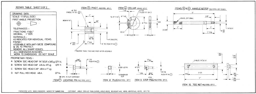 Rotary Table free plan side 2